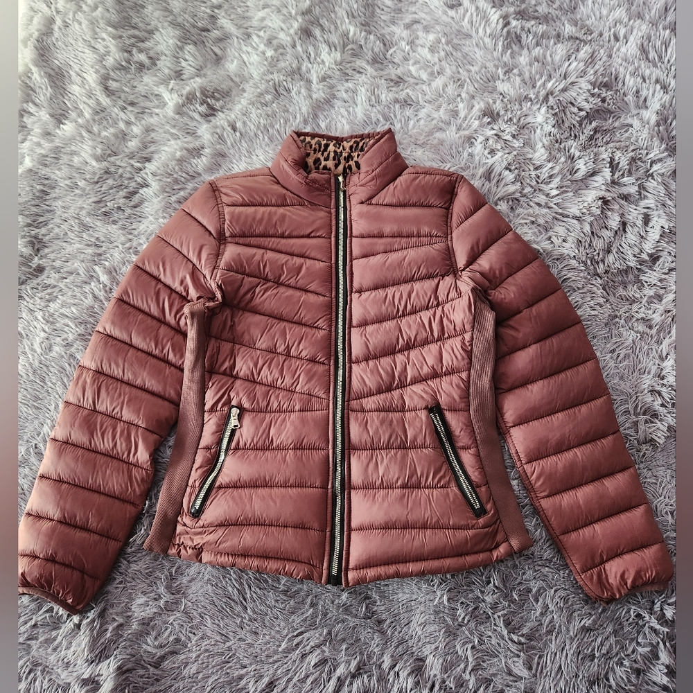 Reversible Leopard Print Puffer Jacket - image 7